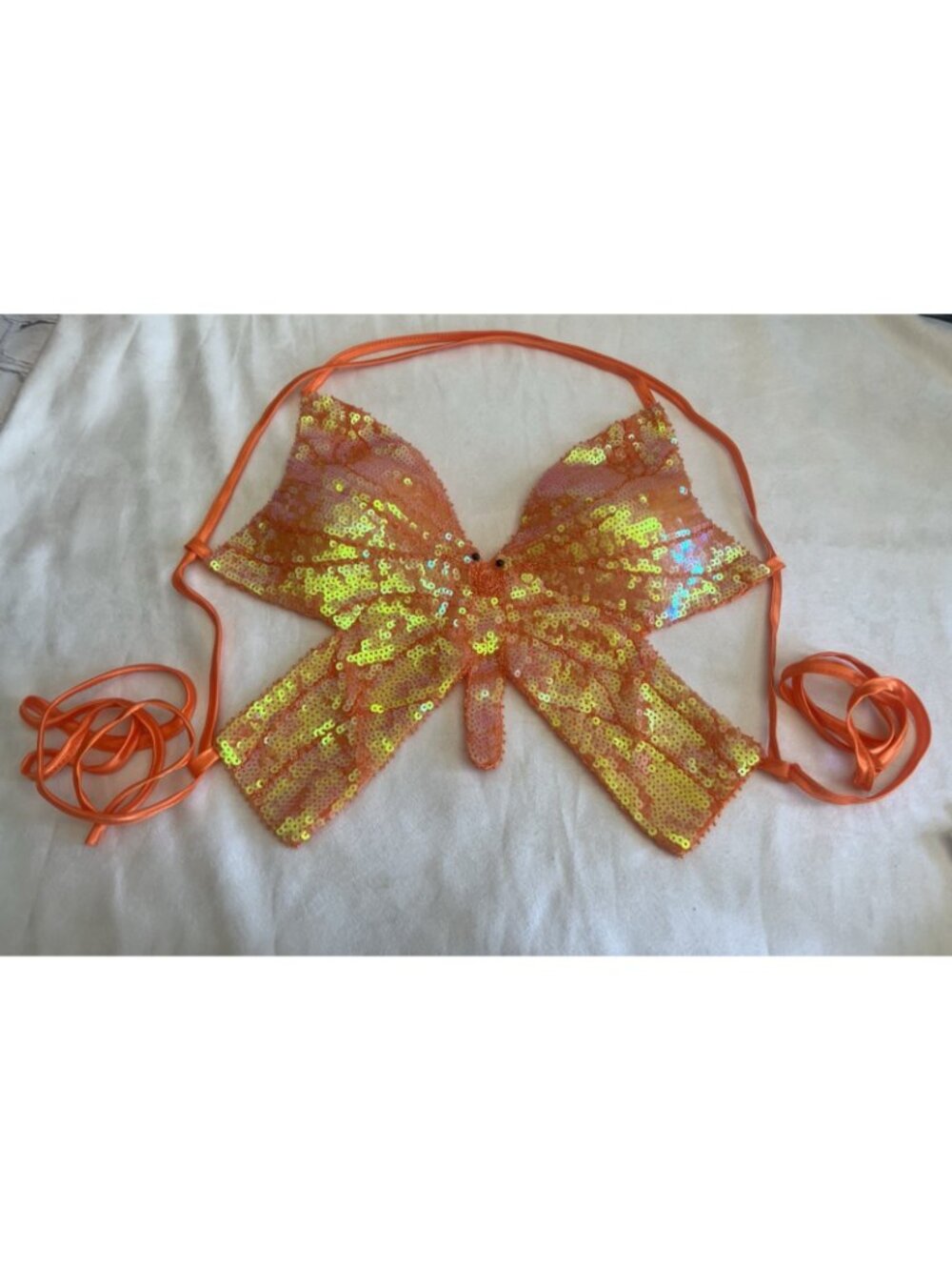 vtg y2k 90's Rue21 sequin butterfly top mermaid fairycore one sz - Picture 10 of 11